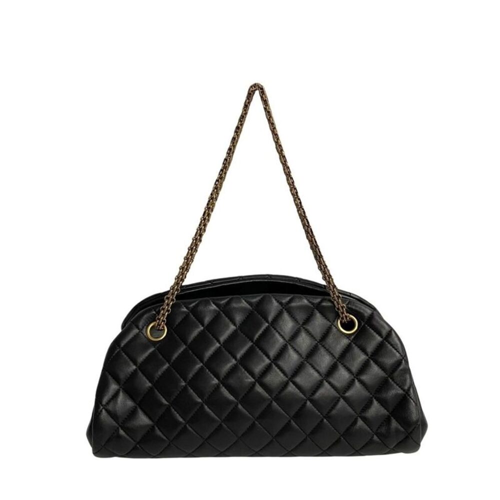 Chanel Mademoiselle Black Leather Shoulder Bag (Pre-Owned) - Picture 2 of 10